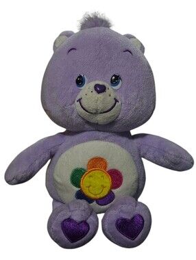 Vintage Care Bears Mini Flower Nanco Purple Stuffed Animal Collectible